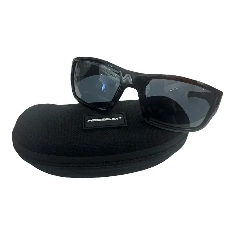 FORCEFLEX FF5 Comfort Foam Sunglasses Black w/Smoke Lens